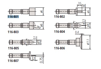 Наконечник измерительный плоский 116-804 Mitutoyo